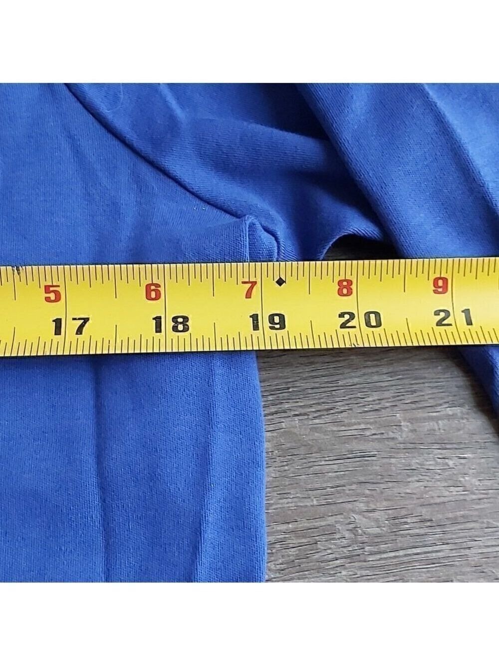 L.L. Bean 100% Supima Cotton 3/4 Sleeve Royal Blue Top - Size Small Petite - Picture 4 of 7